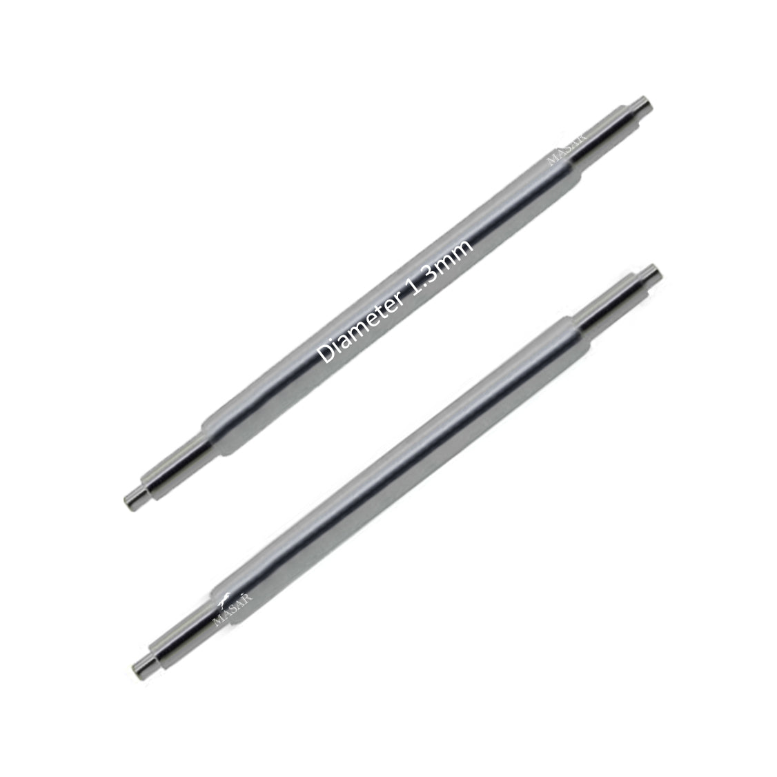 Masar UDS Ø 1,3mm - Barres à ressort pour bracelet de montre - Inox - Universel - 0,5mm - 2 pcs
