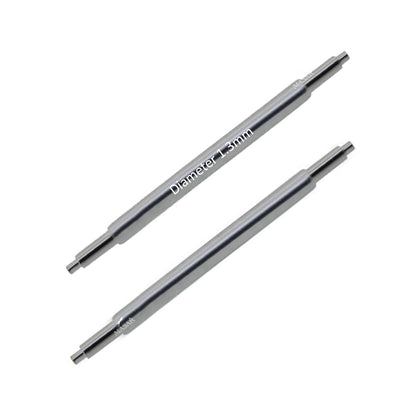 Perni a molla Ø 1,3 mm - per cinturino da orologio - Acciaio inox - Universali - 0,7 mm - 2 pz