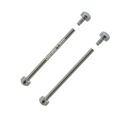 Masar Goupille à Rivet – Argent Ø 1,5mm - Barrette pour Bracelet de Montre - Tête H Ø 3,5 ou 4,0mm - 2 Pcs