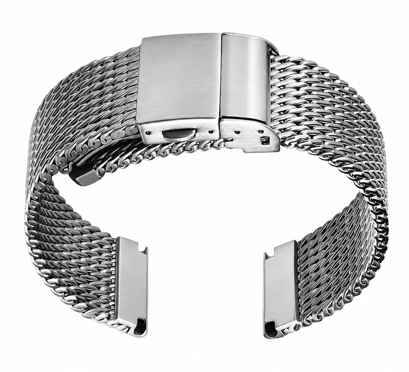 Masar Premium Bracciale Orologio Acciaio 316L per Omega in Maglia Milano - Chiusura Déployante - Polso min. 18cm