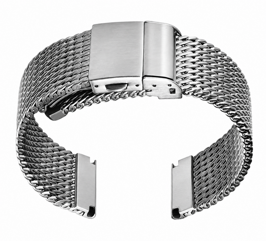 Masar Premium Bracelet Montre Acier 316L pour Omega en Maille Milanais - Boucle Déployante - Poignet min. 18cm