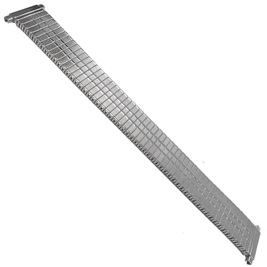 18mm) 20mm 22mm Chaîne Motif Bracelet de montre extensible Argent/Silver Acier Miroir