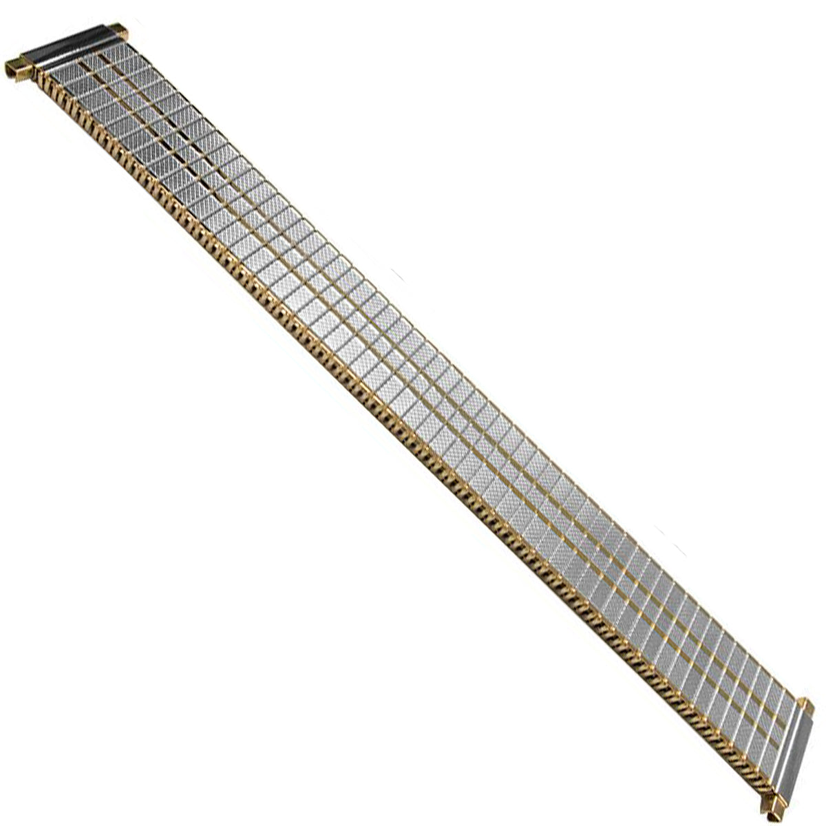 Correa de reloj elástica con patrón de cadena de 18 mm, 20 mm y 22 mm, de acero plateado, plateado, dorado y dorado con espejo