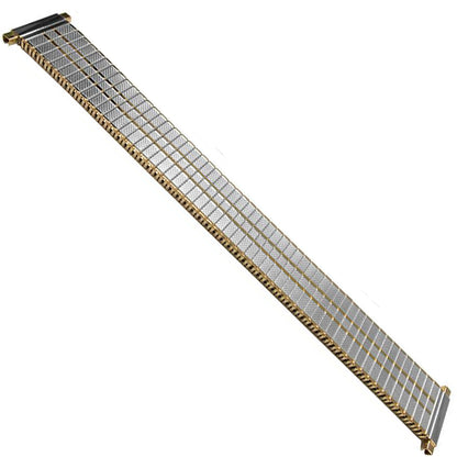 Correa de reloj elástica con patrón de cadena de 18 mm, 20 mm y 22 mm, de acero plateado, plateado, dorado y dorado con espejo
