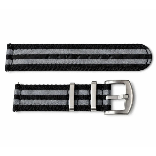 Nato 20mm (2-piece) - Black / Grey - Quick Release - Universal