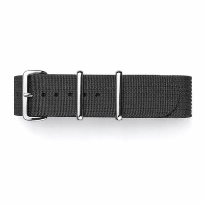 Masar Bracelet Montre Nato Gris Anthracite - Hybride Tissu Nylon / Silicone