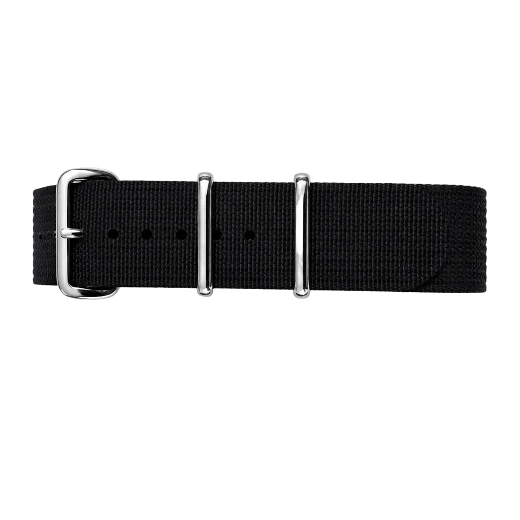 Masar Watch Bracelet For Tommy Hilfiger - Black / Nylon Fabric & Silicone