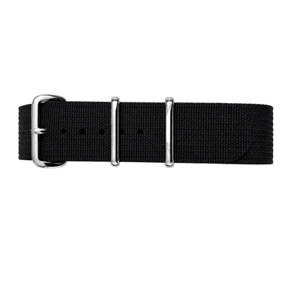 Masar Watch Bracelet For Tommy Hilfiger - Black / Nylon Fabric & Silicone