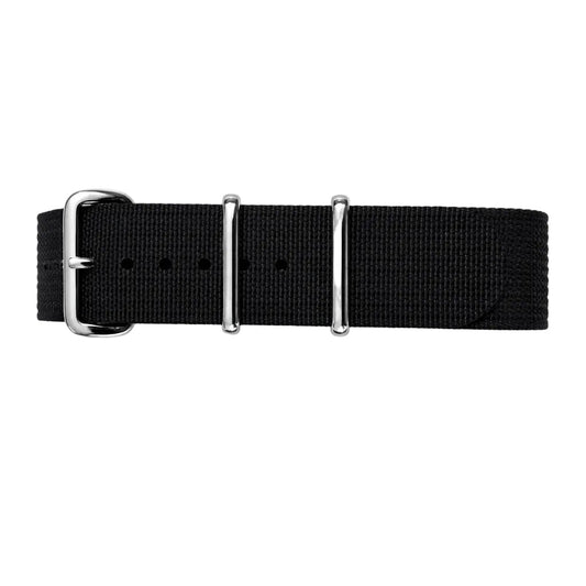 Masar Watch Bracelet For Tommy Hilfiger - Black / Nylon Fabric & Silicone