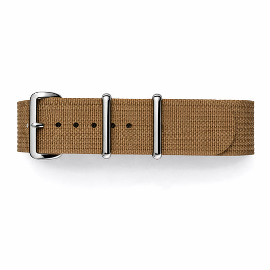 Masar Bracelet Montre Nato Marron Brun Clair - Hybride Tissu Nylon / Silicone