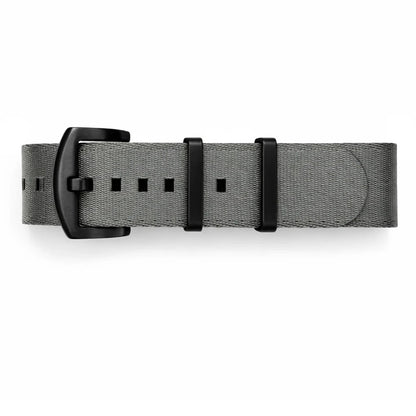 Masar Bracelet montre NATO Nylon Gris / Boucle Noir - Souple - Homme