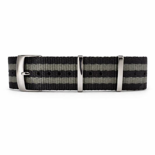 James Bond Black/Grey 20mm Nato Strap - Nylon