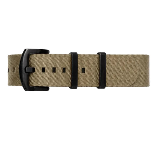 NATO Nylon Khaki Watch Strap - Khaki / Black Buckle - Flexible - Men's
