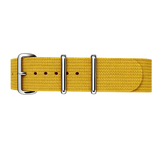 Nato Jaune Moutarde - Hybride Tissu Nylon / Silicone