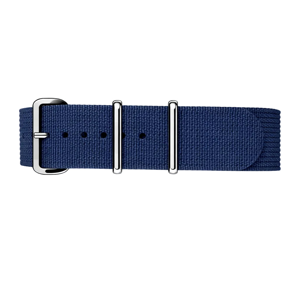 Masar Nato Bleu Marine - Hybride Tissu Nylon / Silicone