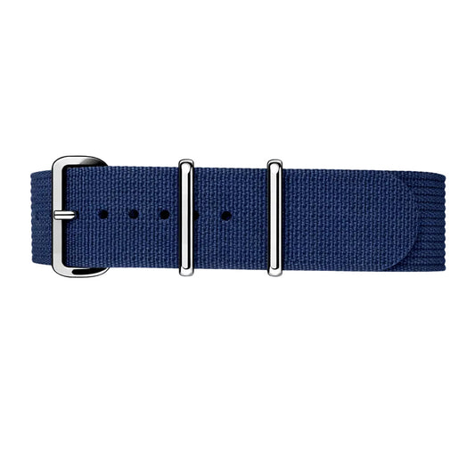 Masar Nato Bleu Marine - Hybride Tissu Nylon / Silicone