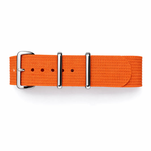 Masar Bracelet Montre Nato Orange - Hybride Tissu Nylon / Silicone