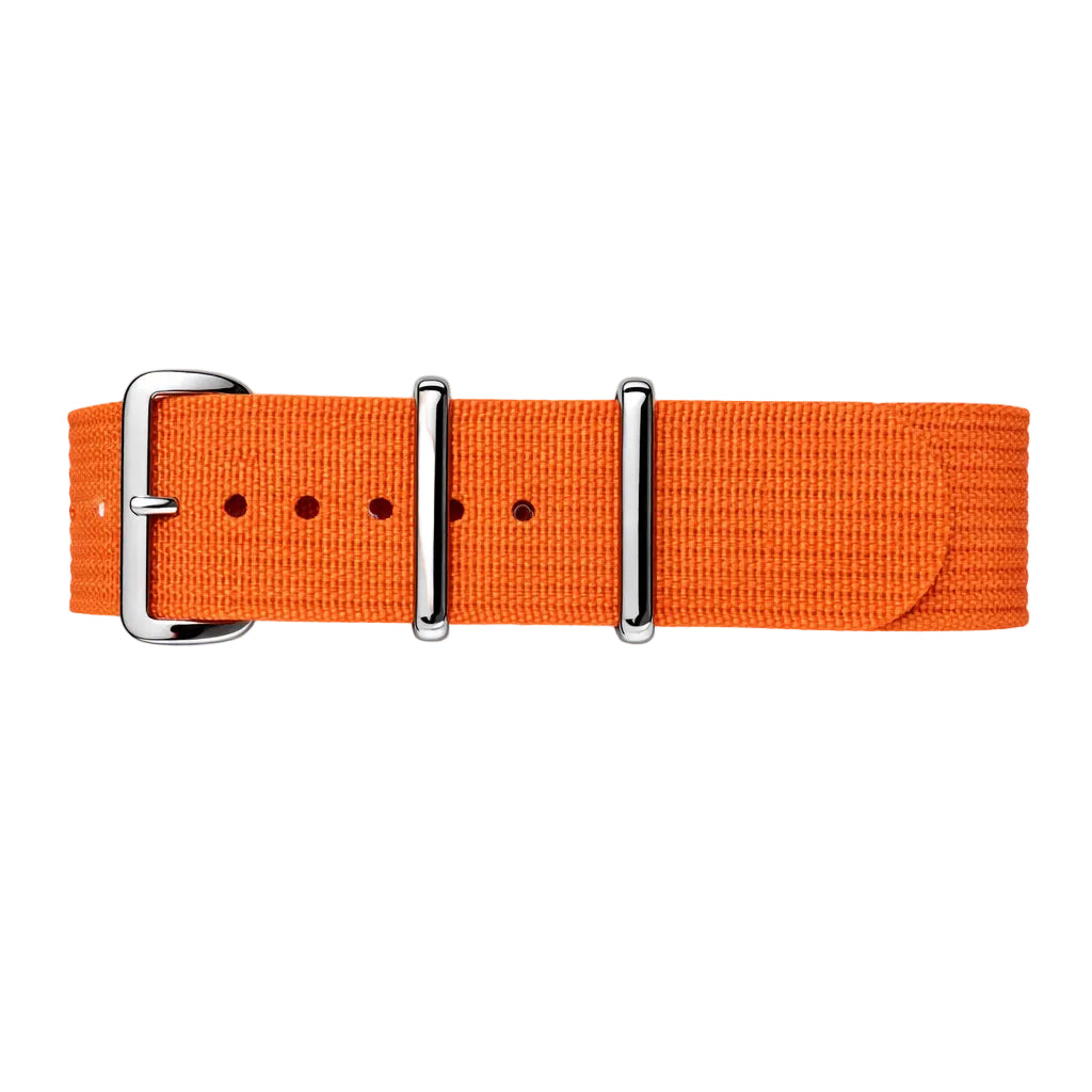 Masar Orange NATO Watch Strap - Hybrid Nylon Fabric / Silicone