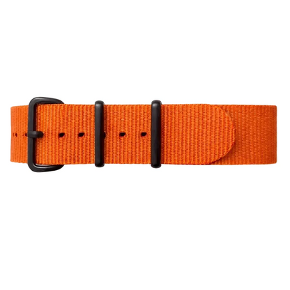 Orange Genuine Nylon NATO Watch Strap 1.2mm / Black Buckle