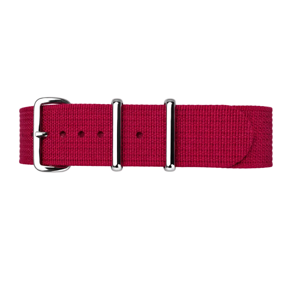 Nato Pourpre Rouge - Hybride Tissu Nylon / Silicone