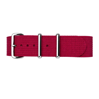 Nato Pourpre Rouge - Hybride Tissu Nylon / Silicone