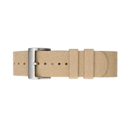 Masar Bracelet montre Nato FKM Ivoire (Blanc Crème) en caoutchouc Premium - 24,5cm