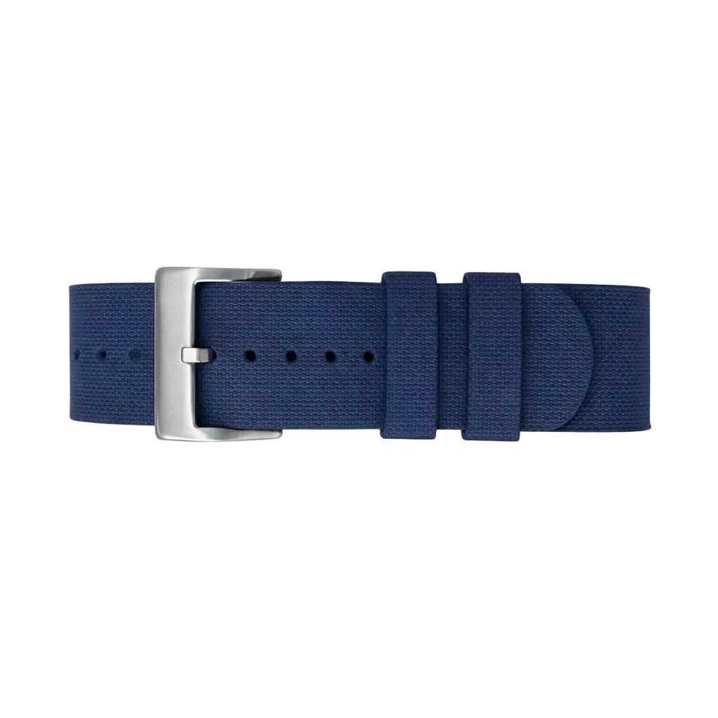 Bracelet de montre en caoutchouc fkm coupe nato de couleur bleu marine