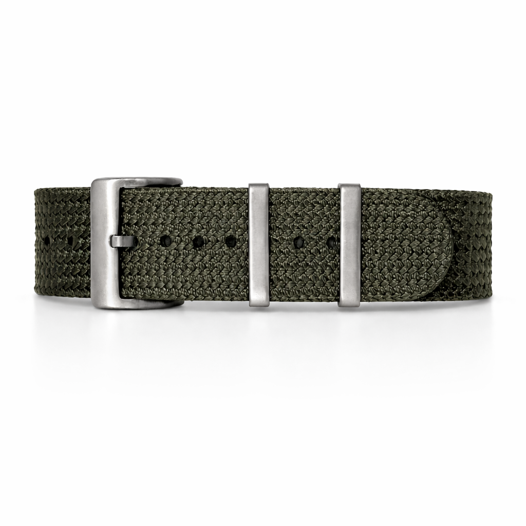 Army Green Nato Strap - 1.4mm Braided Nylon - Seichu Braid