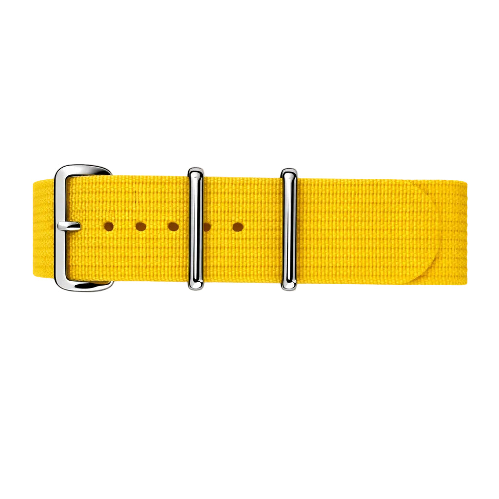 Nato Jaune - Hybride Tissu Nylon / Silicone