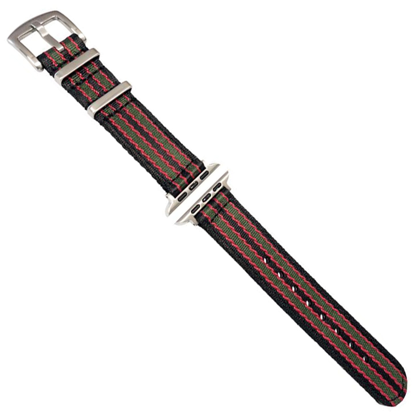 3 Colori - Nato 2 pezzi - Bracciali - Compatibile Apple Watch - James Bond 007 - Nylon