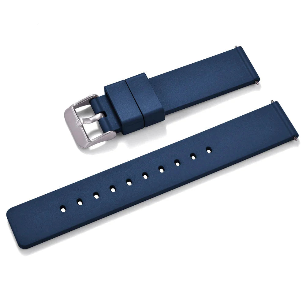 Bracelet Montre en Caoutchouc FKM Lisse - Libération Rapide - Universel