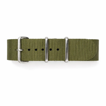 Masar Nato Watch Strap Green Nylon Fabric - Premium