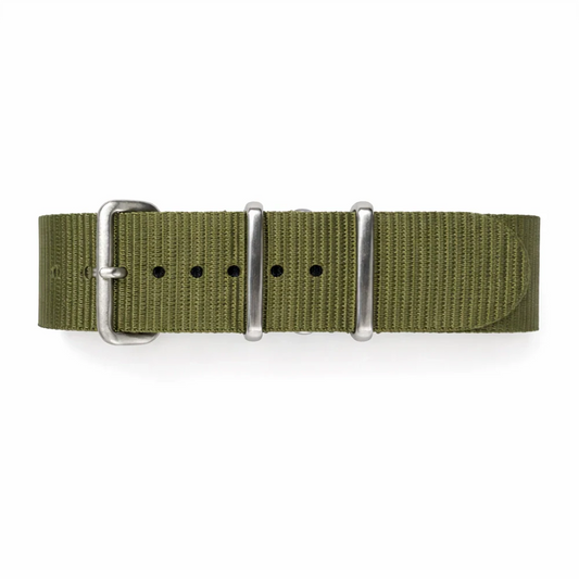 Nato Green Nylon Watch Strap - Premium