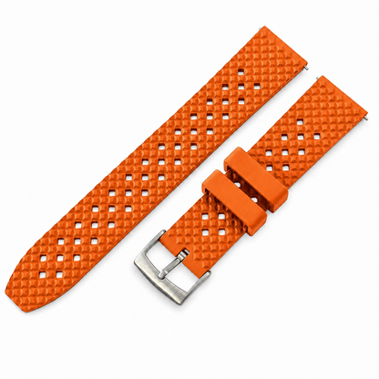 FKM Rubber Tropical Croco Grid Watch Strap - Quick Release - Universal / Premium