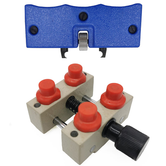 Kit apricasse per orologi Masar fino a Ø 70 mm - Ganasce scanalate in acciaio temprato - Azione di torsione (portatile) - Supporto in acciaio