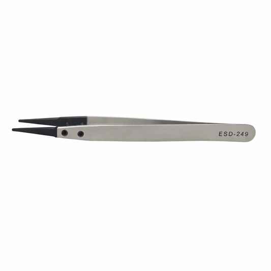 Pince ESD Brucelles Horloger - Embouts fibre de carbone - Pointes arrondies - 1 Pc