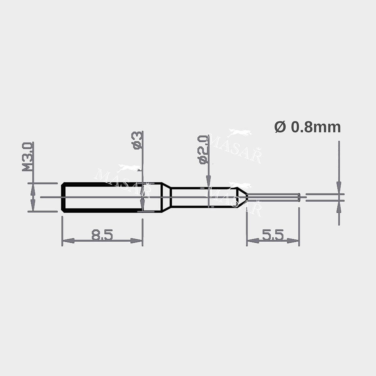 Masar Premium XT Tool Tips - Barre a molla per cinturini per orologi - ACCIAIO INOSSIDABILE 420F