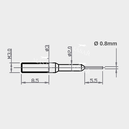 Masar Premium XT Tool Tips - Barre a molla per cinturini per orologi - ACCIAIO INOSSIDABILE 420F