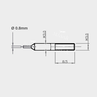 Masar Outil XT Premium L pour Barres à ressort - pour bracelets de montre - Fourches, Pointes, Larges - Acier Inoxydable