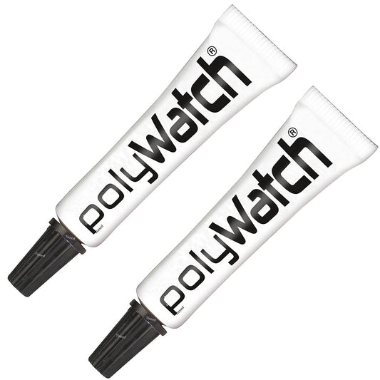 Polywatch - 5 Gr - Polish, Efface - Rayures -Rénovation- pour Verres de Montres- 2 Pcs