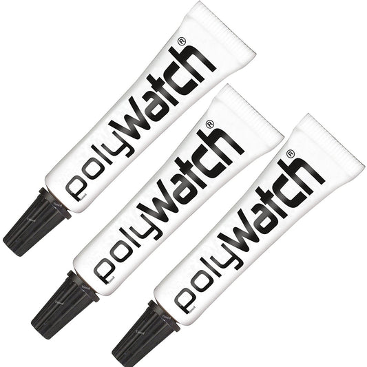 Polywatch - 5 Gr - Polish, Efface - Rayures -Rénovation- Verres Acrylique / Minéral / Plexiglass - 3 Pcs