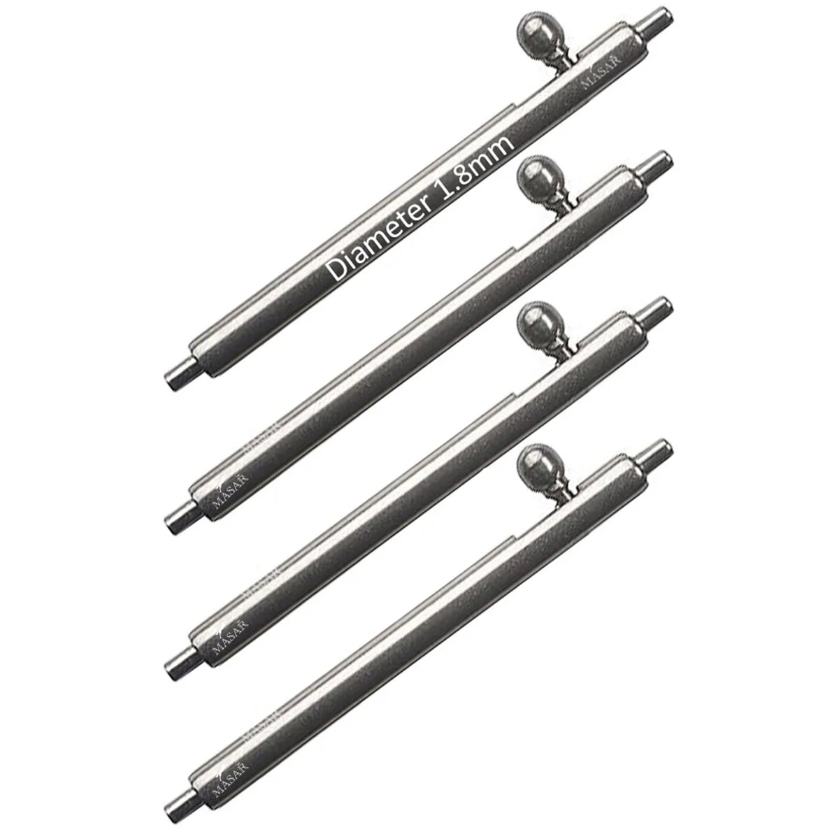 Bomba de reloj de 21 mm con palanca de liberación rápida de acero inoxidable, 4 unidades
