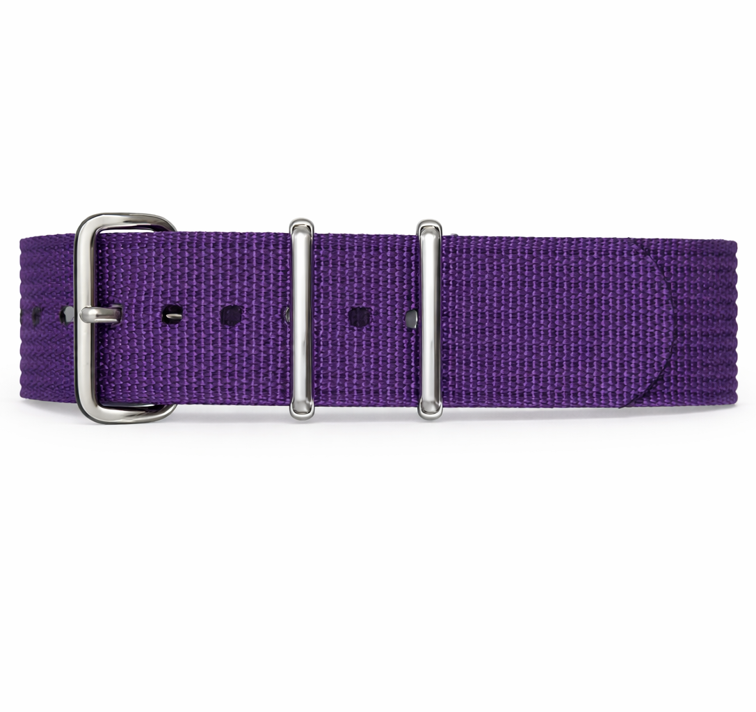 Masar Nato Violet - Bracelet de Montre Tissu Nylon