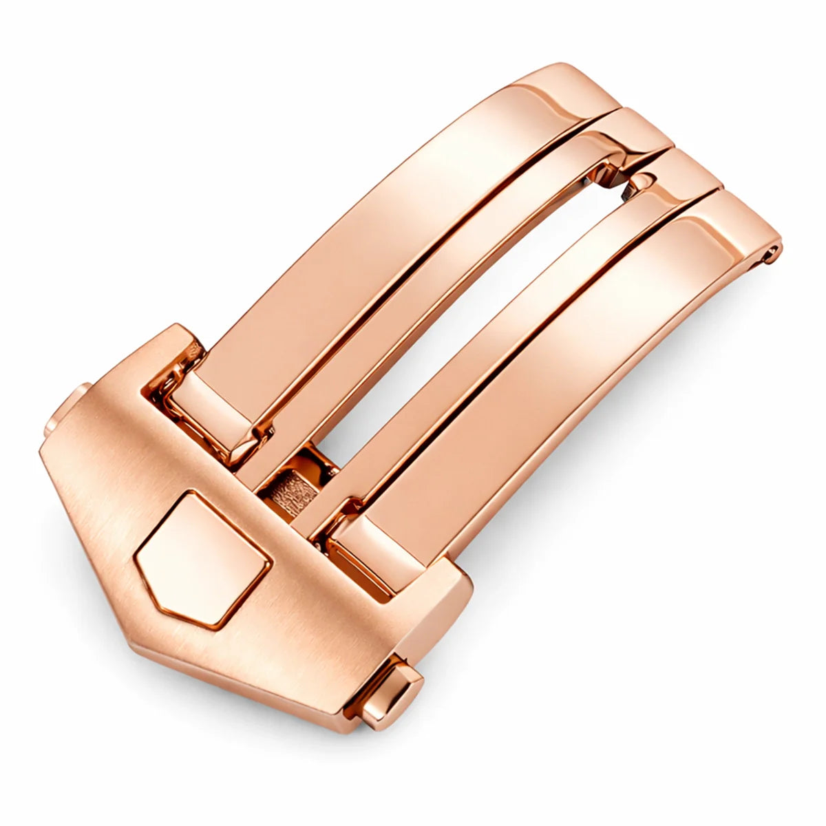 Masar Boucle Déployante de Bracelet Montre sans trous Max ≤ 2,60mm – Acier Inox Brossé – Épaisseur Bracelet ≤ 2,60mm – 1 Pc