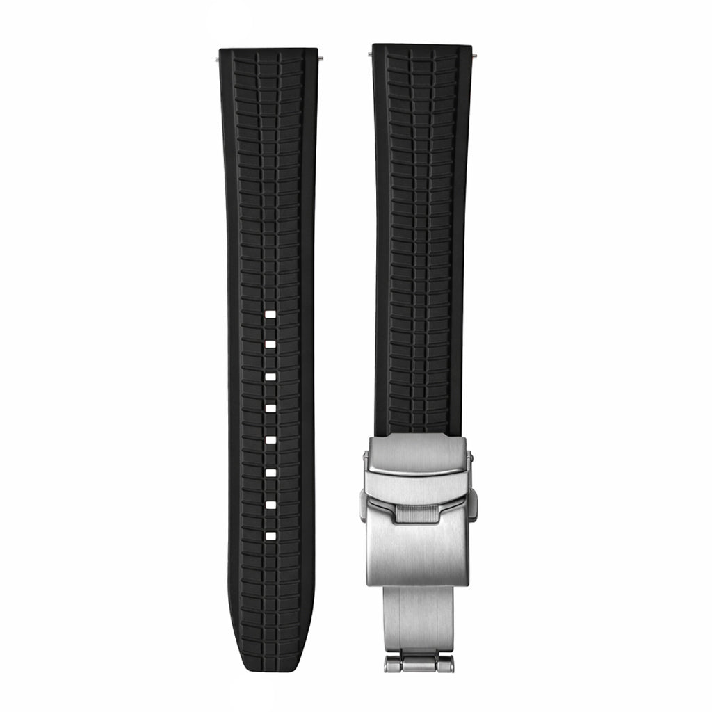 FKM Rubber Watch Strap - Waffle Pattern - Quick Release / Universal