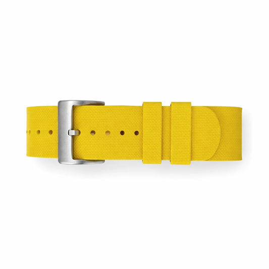Masar Bracelet montre Nato Jaune en caoutchouc Aero Premium - 24,5cm