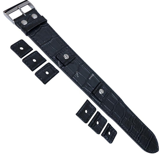 4 Color - Bracelet de montre Cuir Brassard Manchette - 32mm de large - pour entre-corne de 18mm 20mm 22mm 24mm - Style Crocodile