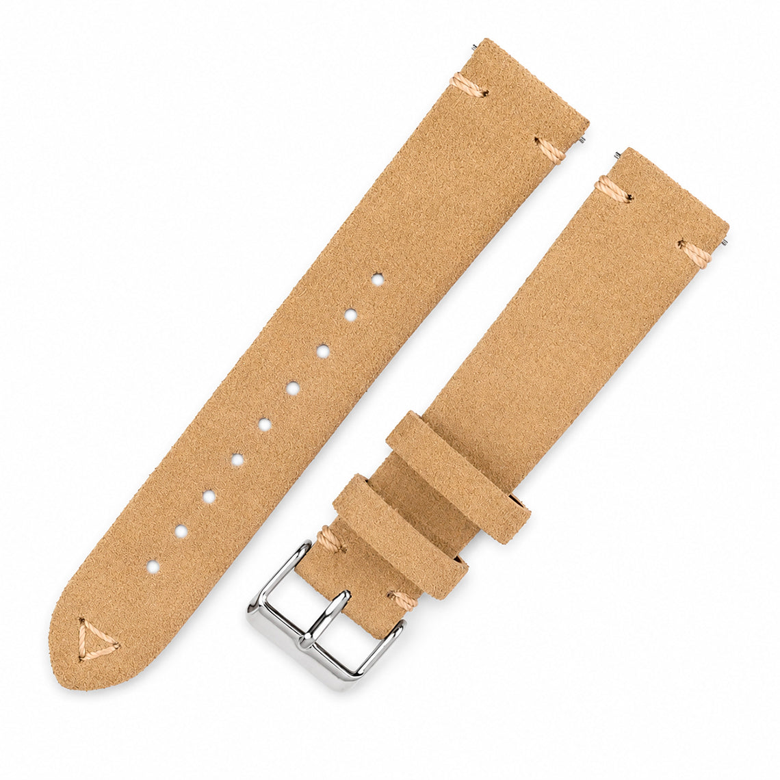 Cinturino per orologio in pelle scamosciata (Daino) - Fibbia ad ardiglione - Universale