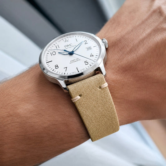 Bracelet de Montre Cuir Suède (Daim) - Boucle Ardillon - Universel