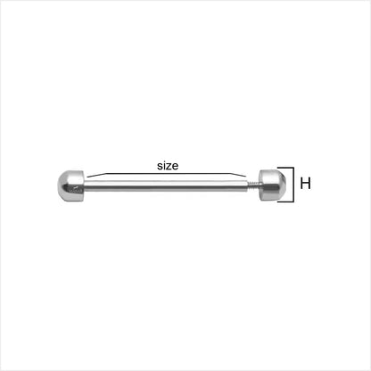 Tornillo - Oro Rosa - Ø 1,2mm - Barra de tornillo para correa de reloj - Acero inoxidable - Cabeza H Ø 3,7mm - 2 uds